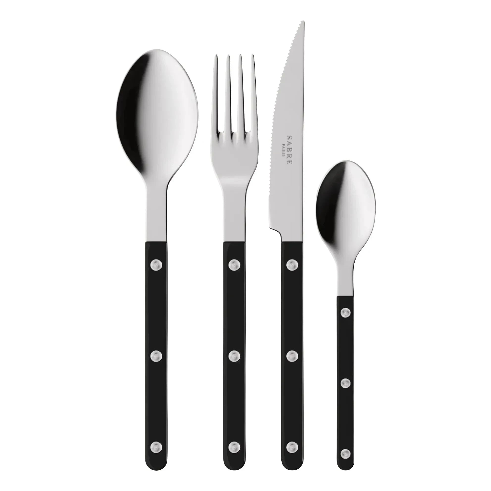 Sabre - Juego de cubiertos de 24 piezas | Negro