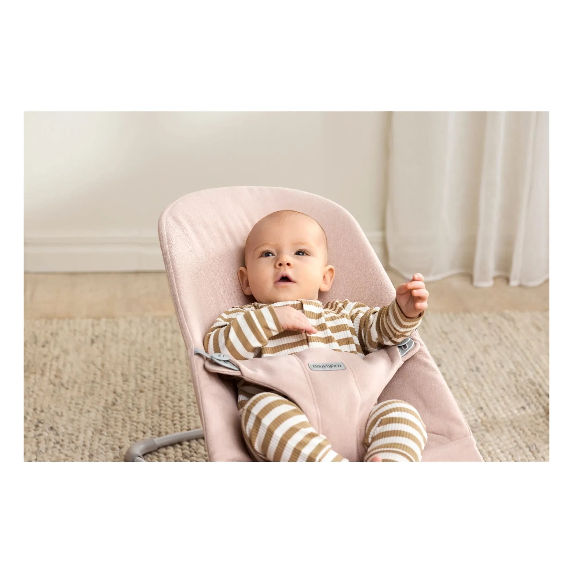 BabyBjörn - Hamaca Bliss de tejido de punto piqué | Rosa