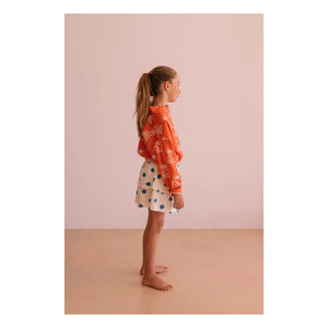 We Are Kids - Falda lila de algodón orgánico con lunares | Blanco