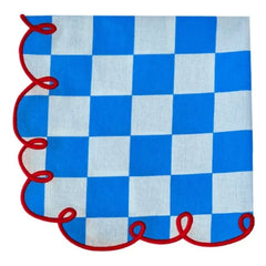Bitossi - Servilletas a cuadros Dama Azzurro - Juego de 2 | Azul