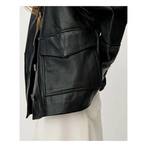 Sessùn - Chaqueta de cuero Harriboyd | Negro