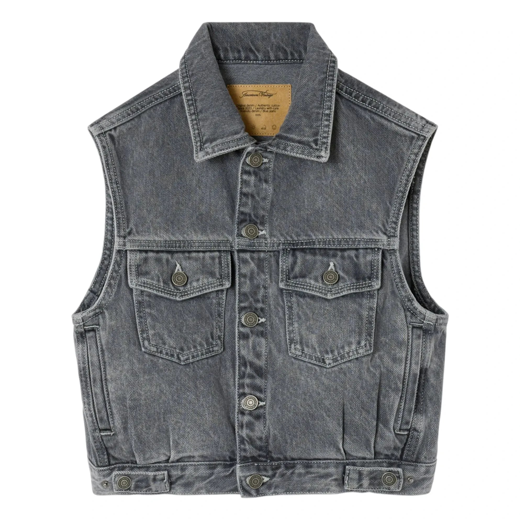American Vintage - Chaleco vaquero sin mangas Yopday | Gris