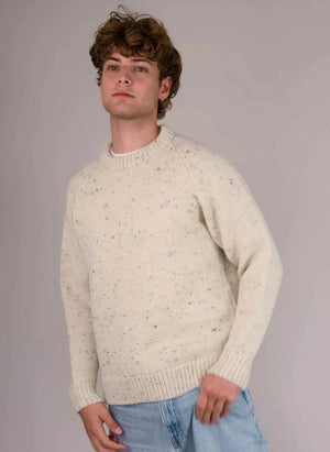 Origin Knitwear - Suéter de lana gruesa Raglan | Ecru