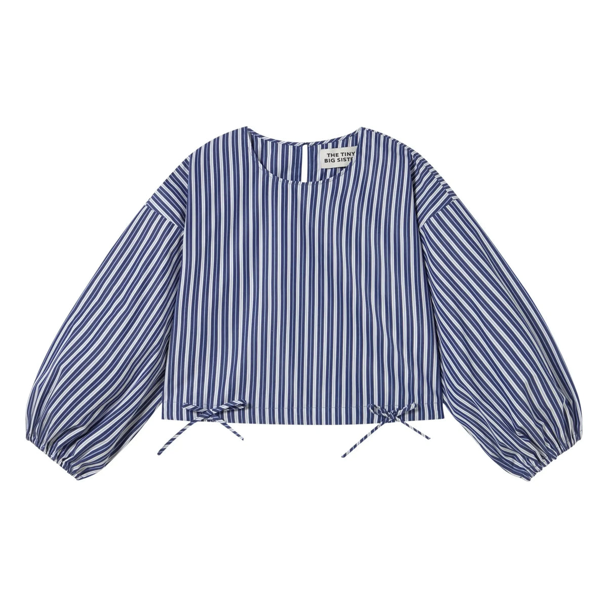 The Tiny Big Sister - Blusa a rayas de manga farol | Azul marino