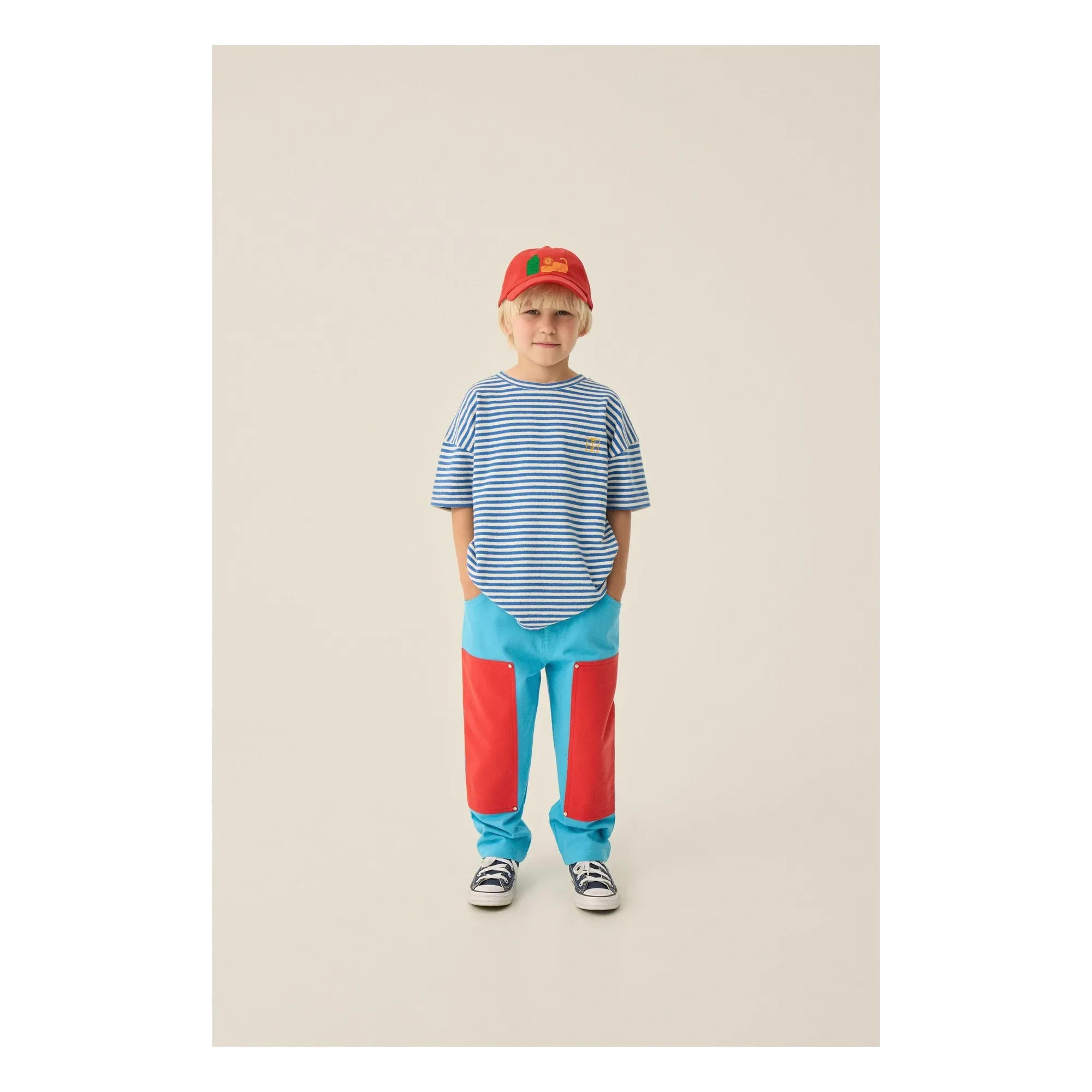 The Campamento - Camiseta Oversize a Rayas | Azul