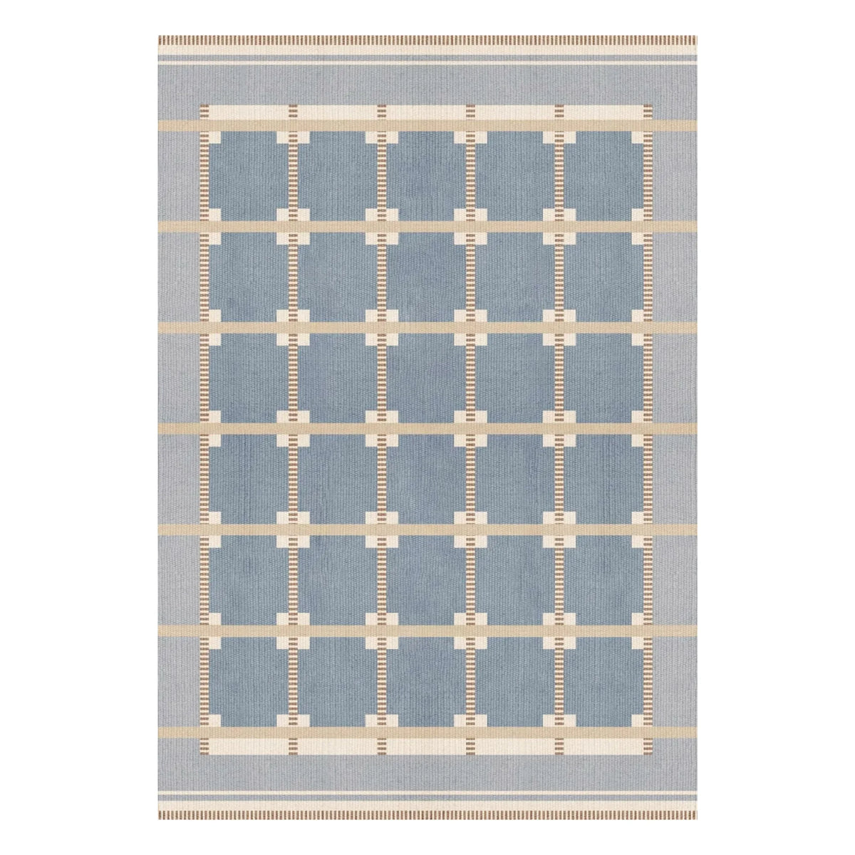 Layered - Alfombra de lana Röllakan Ruth | Azul