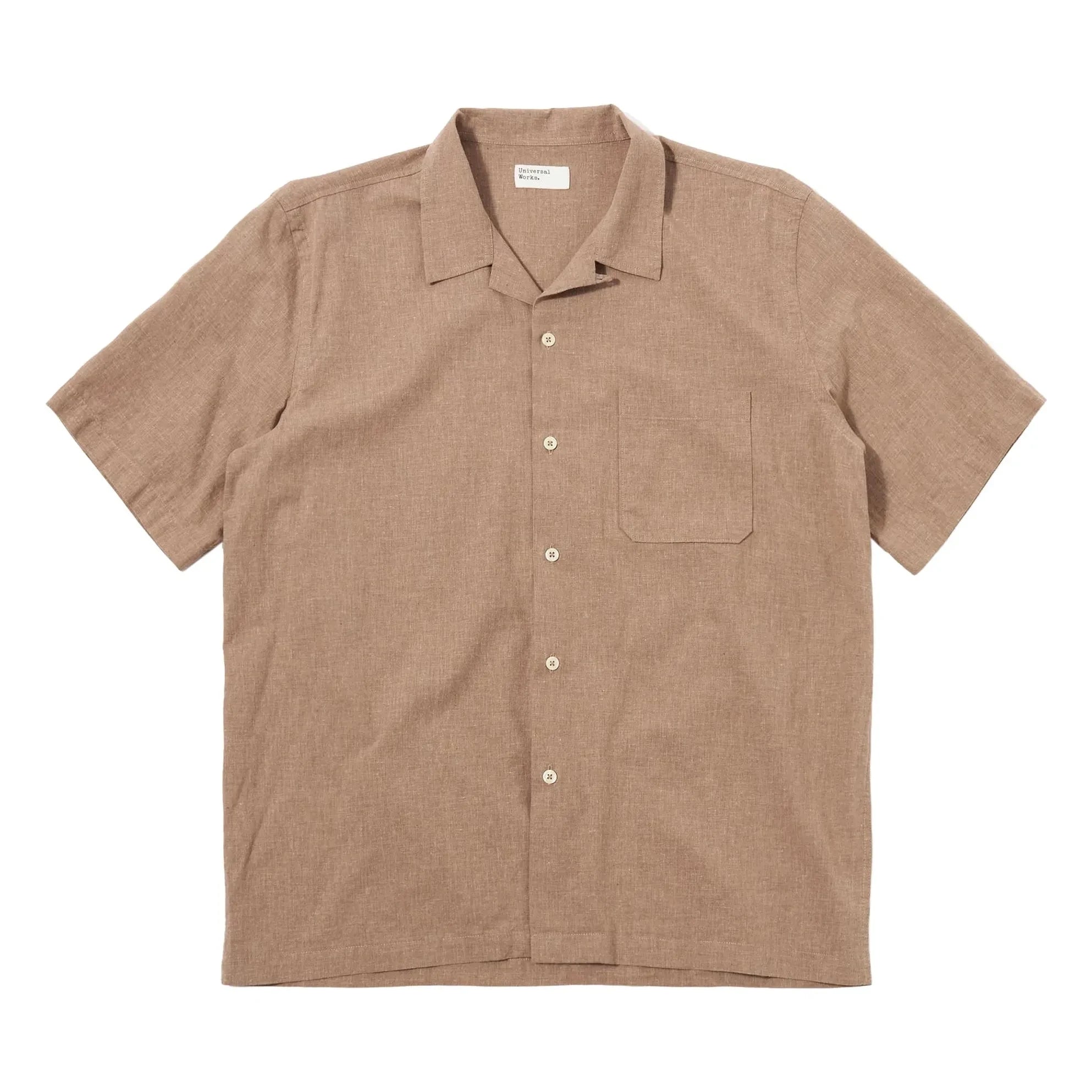 Universal Works - Camisa Road Sido Lin | Marrón