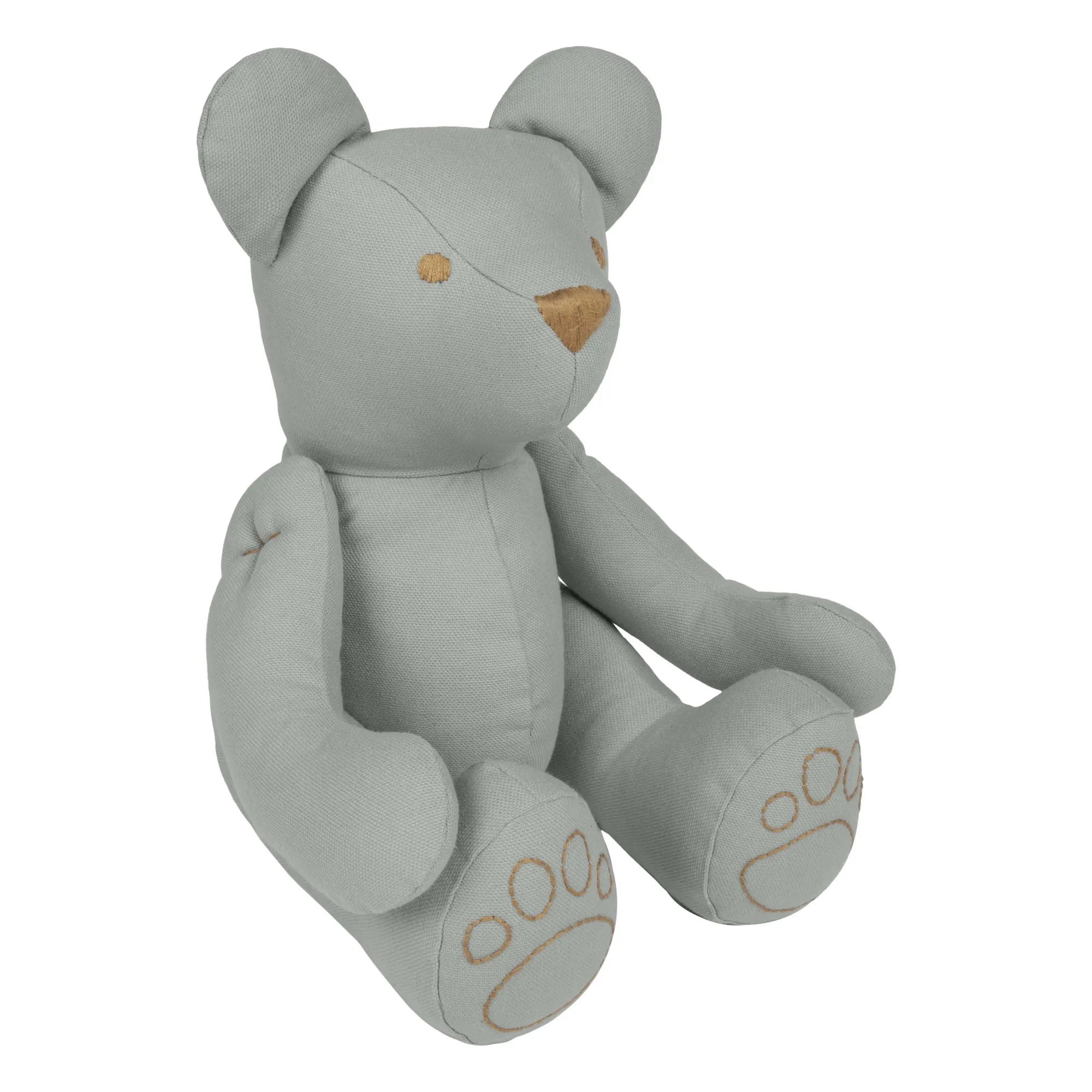Número 74 - Oso de Peluche de Algodón Orgánico | Gris Plata S019