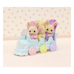 Sylvanian Families - Trillizos conejos Crema y accesorios de baño