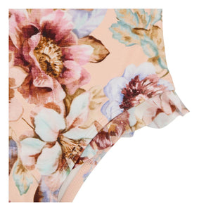 Zimmermann - Traje de Baño de Manga Larga Estampado Floral Awaken | Rosa Pálido
