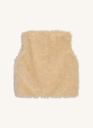 Hundred Pieces - Joyce Chaqueta sin mangas de pelo | Beige