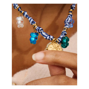 Pallas - Mantel de mesa con collar | Azul