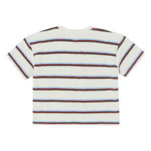 Bonton - Livo Viva Camiseta de punto de toalla a rayas | Blanco