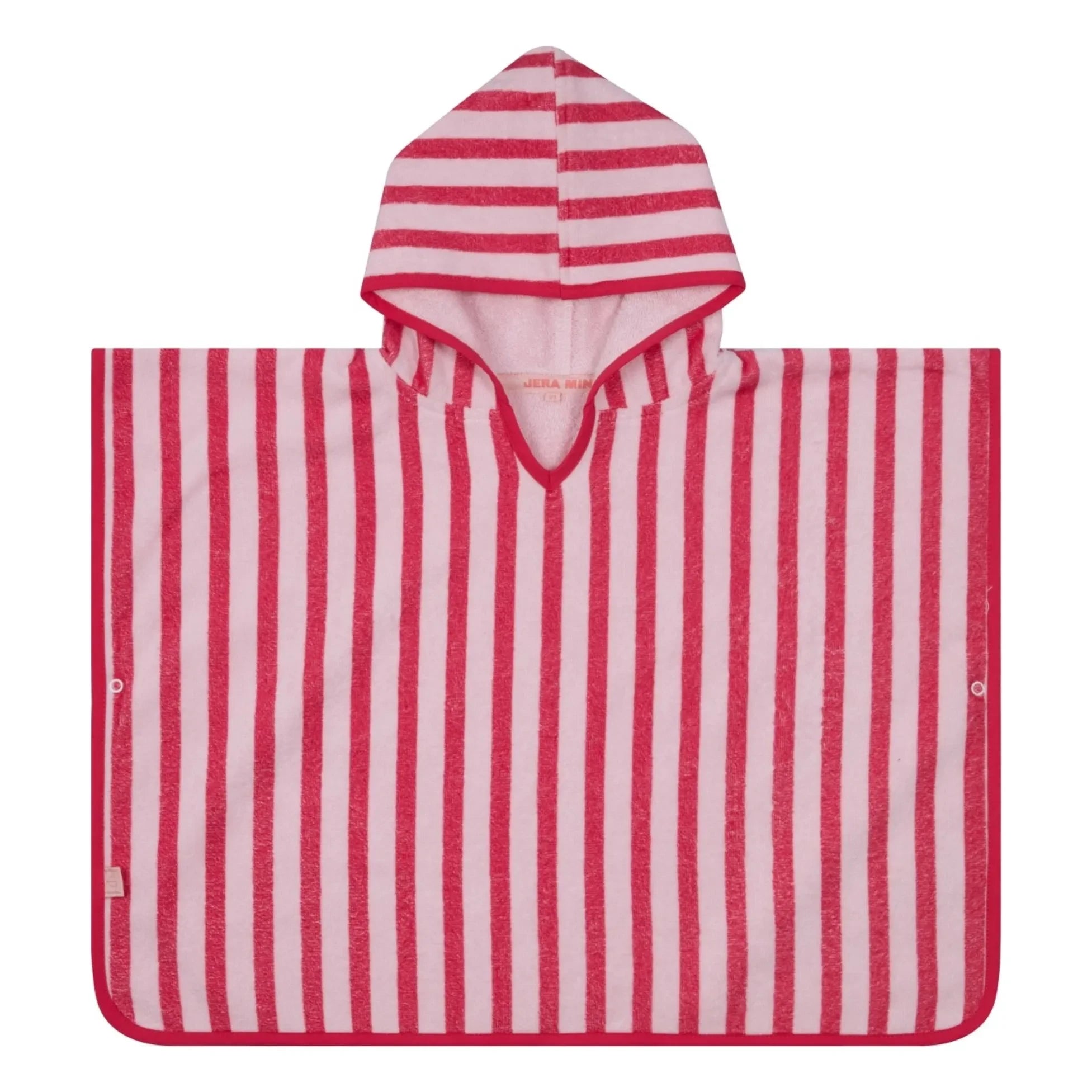 Jera Mini - Poncho de toalla a rayas | Rosa