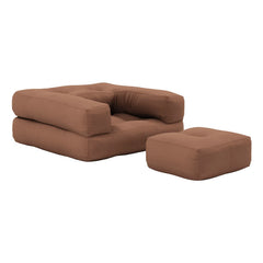 Karup Design - Puf cúbico para niños | Marrón