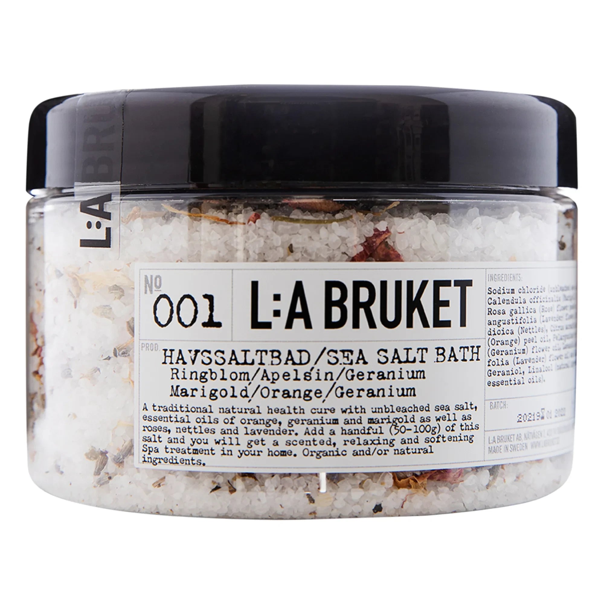 L:A BRUKET - 001 Sal de Baño Caléndula/Naranja/Geranio 450 g
