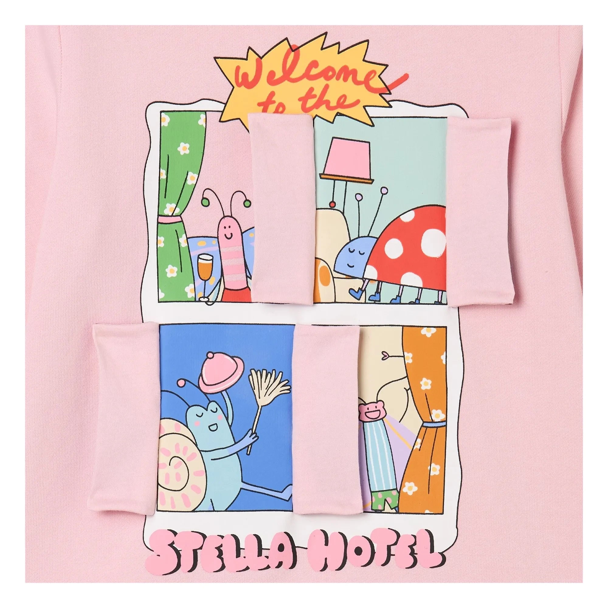 Stella McCartney Kids - Sudadera de algodón orgánico Stella Hotel | Rosa