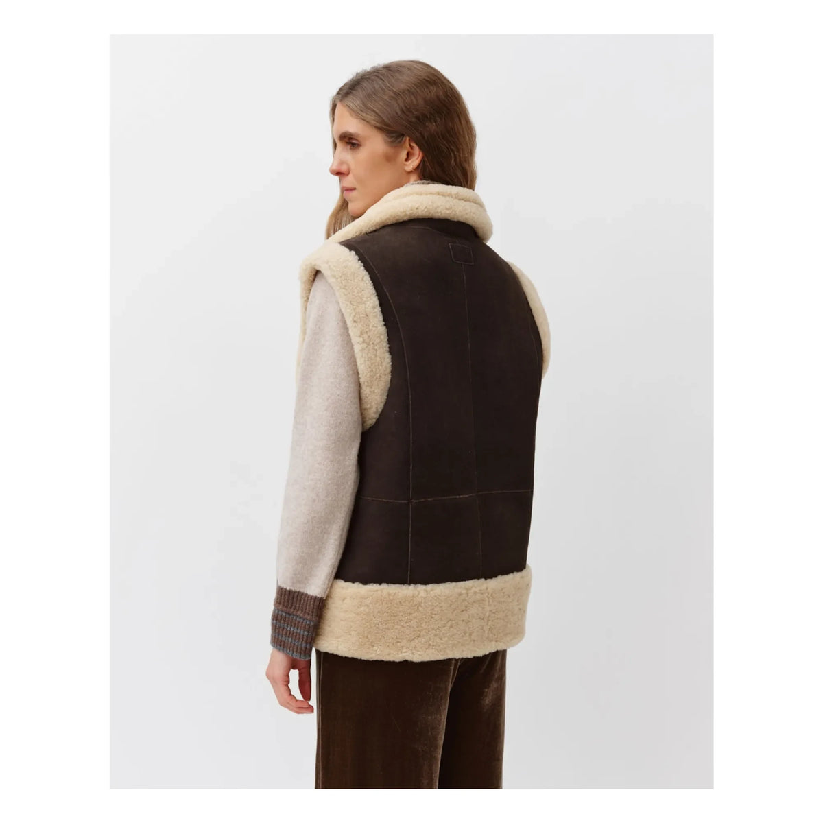 Diega - Chaqueta de piel de cordero Geskao | Chocolate