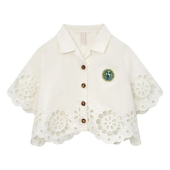 Zimmermann - Camisa Broderie Anglaise Awaken | Crema