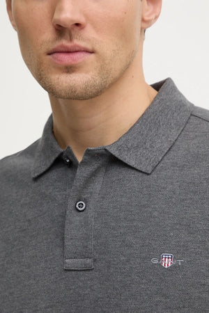 Camiseta de algodón para hombre con cuello tipo Gant