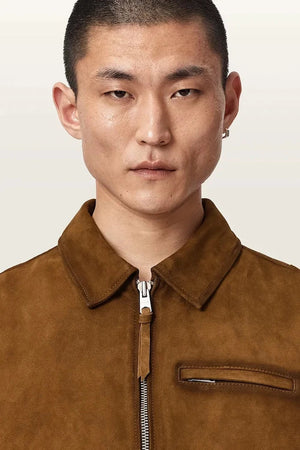 AllSaints ASHWOOD Chaqueta de entretiempo de ante para hombre