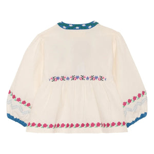 SISSEL EDELBO - Blusa Falka Algodón Orgánico - Colección infantil | Crudo