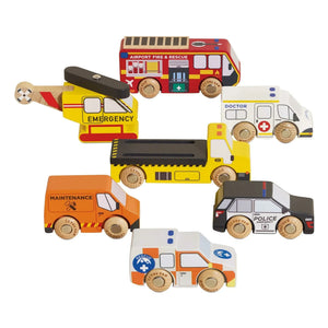Le Toy Van - Vehículos de rescate - Set de 7 piezas