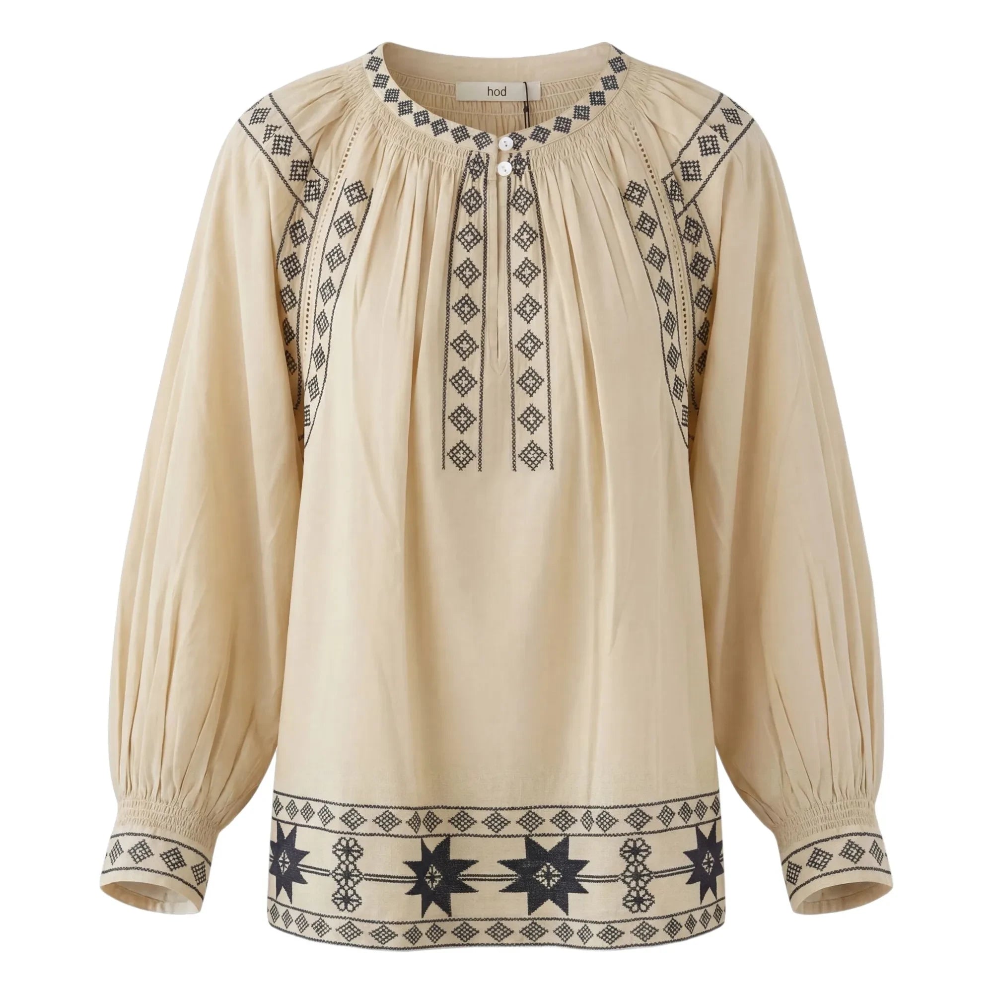 Hod - Blusa bordada de Natalia Pamuk | Champán