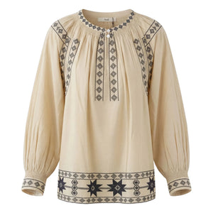 Hod - Blusa bordada de Natalia Pamuk | Champán