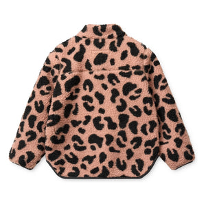 Liewood - Nolan Leopar Geri Dönüştürülmüş Elyaf Sherpa Ceket | Soluk Pembe
