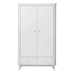 Oliver Furniture - Armario de abedul de 2 puertas | Blanco