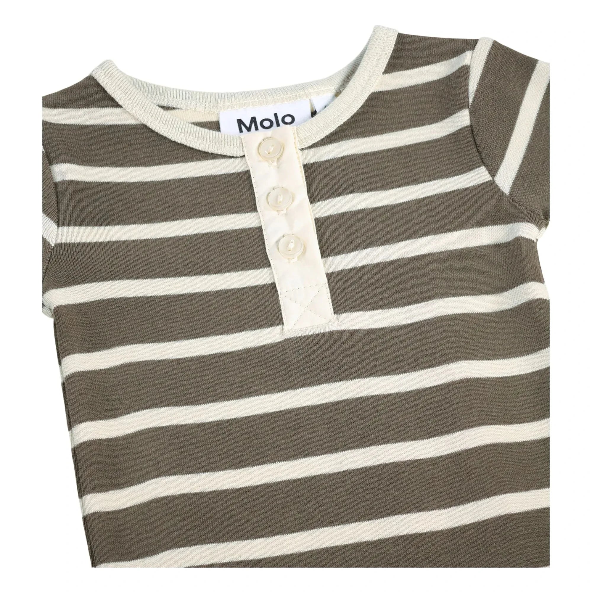 Molo - Body de algodón orgánico a rayas Fenell | Marrón tierra