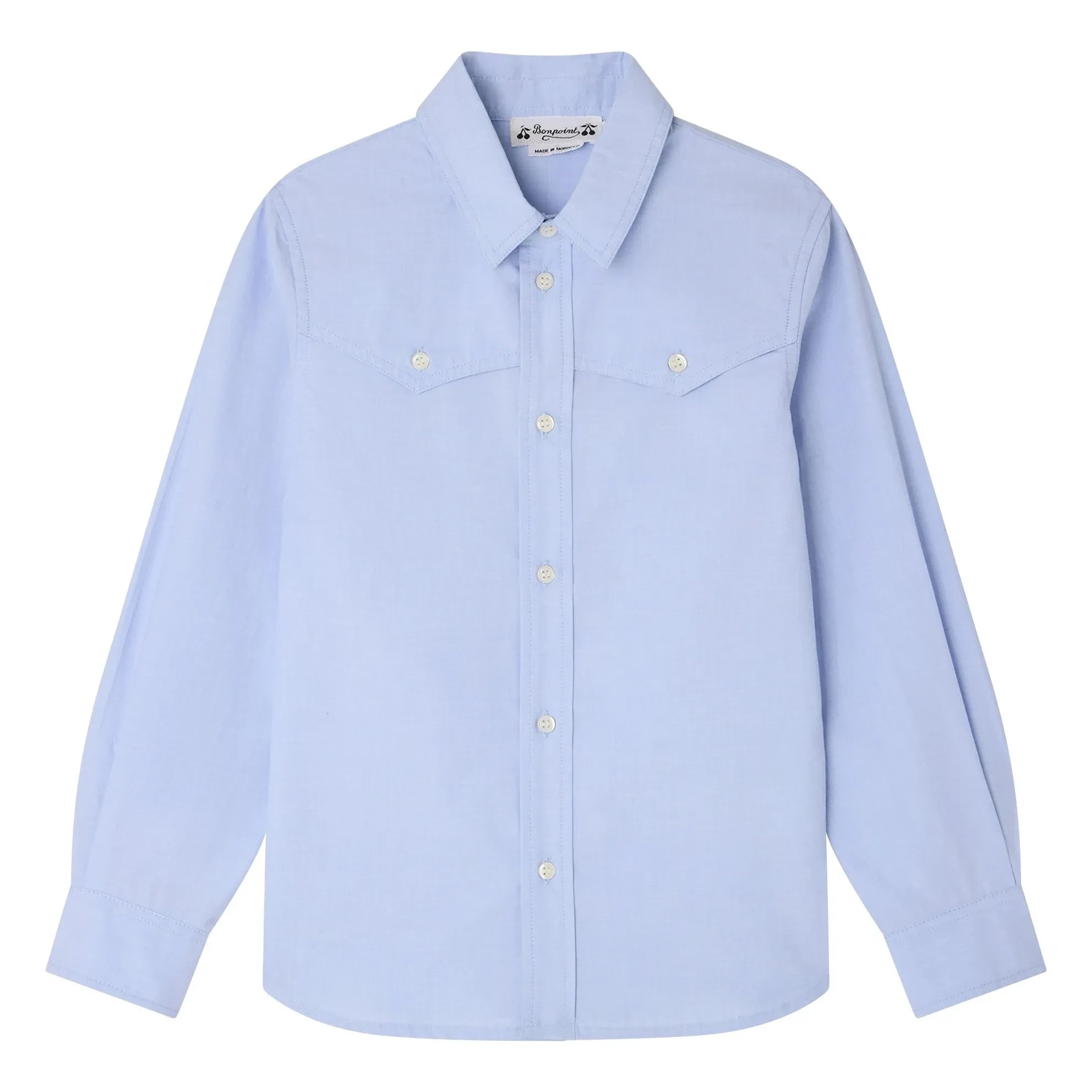 Bonpoint - Camisa de algodón orgánico Jared | Azul claro