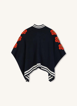 Kenzo - Capa con botones florales | Azul noche