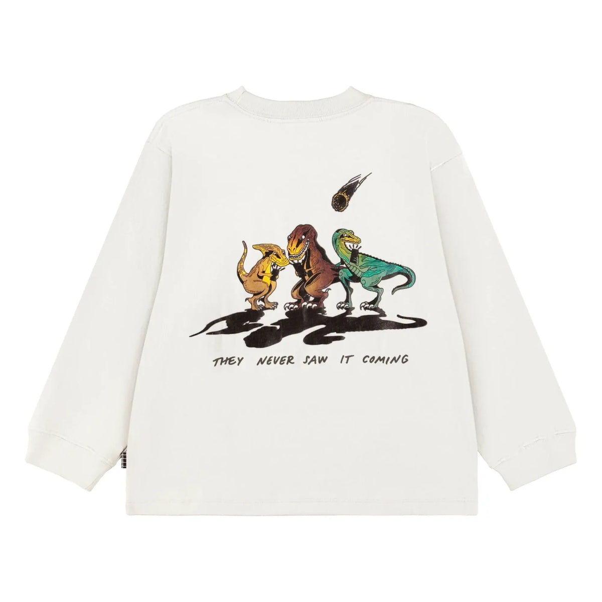 Molo - Rube Dinosaurs Camiseta de Algodón Orgánico | Blanco