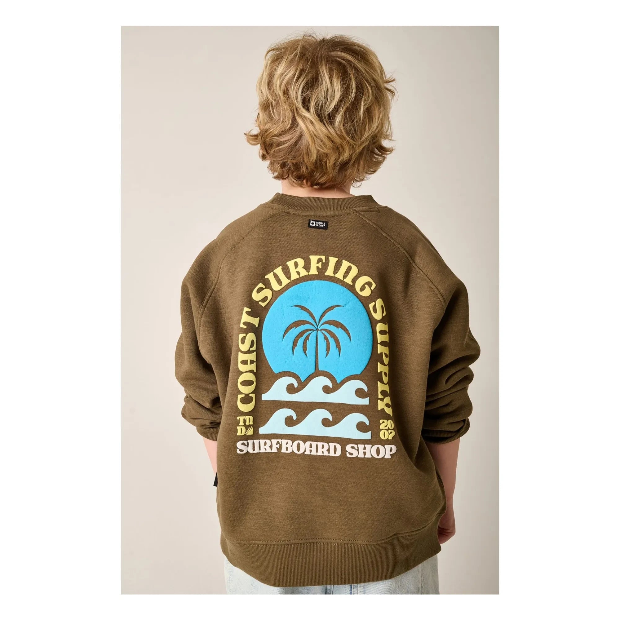 Tumble N'Dry - Sudadera de algodón orgánico High Tide | Caqui