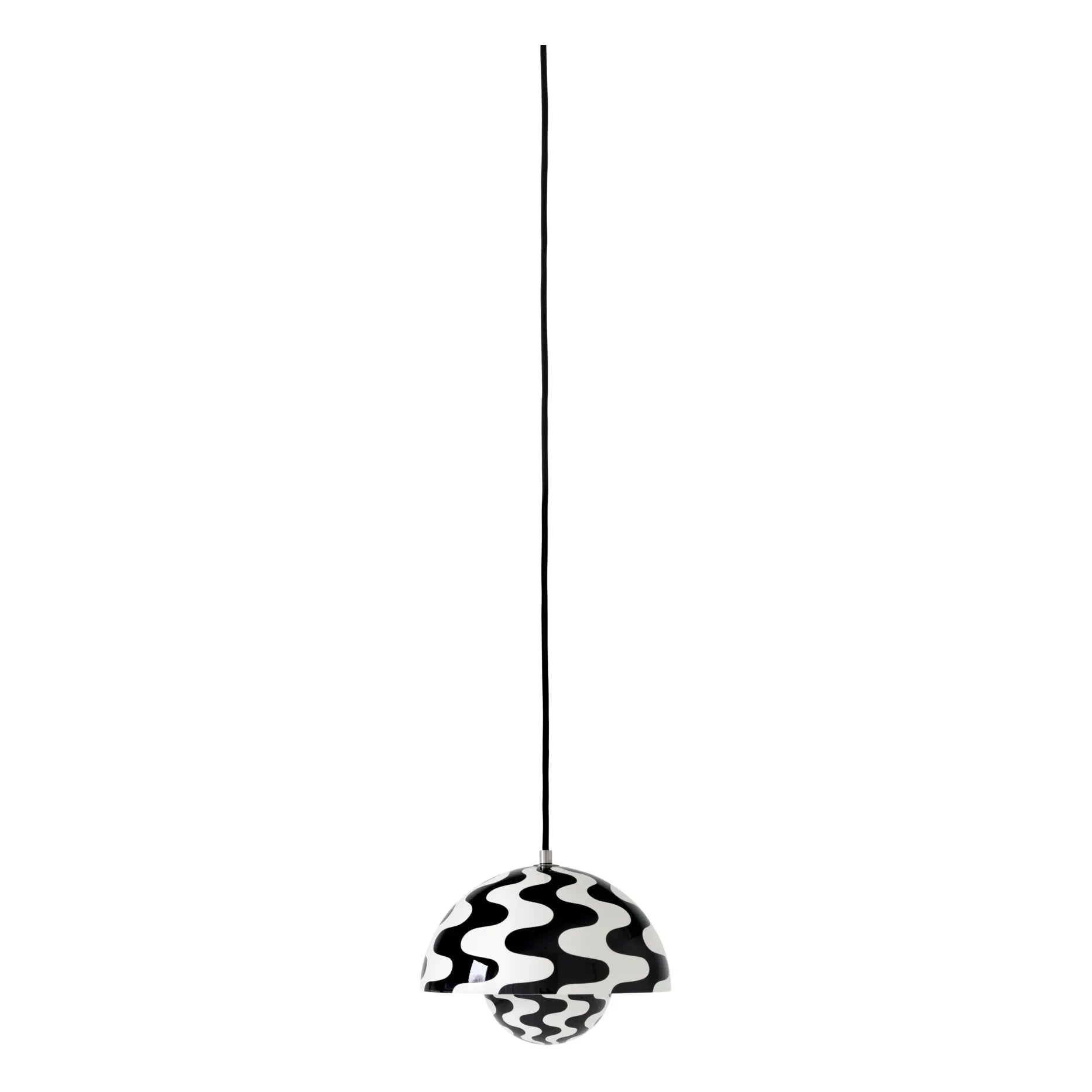 & Tradition - Lámpara colgante estampada Flowerpot VP1 | Negro/Blanco