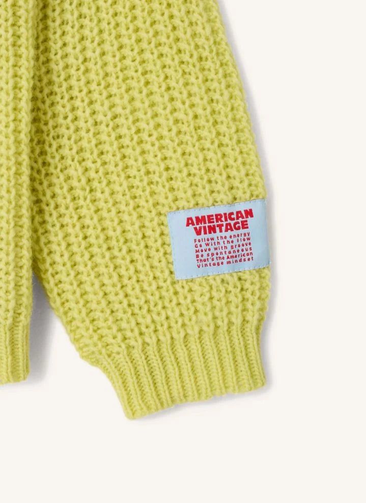 American Vintage - Suéter de lana trenzada Cyrow | Amarillo