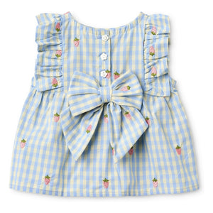 Flöss - Vestido Millie Gingham | Azul claro