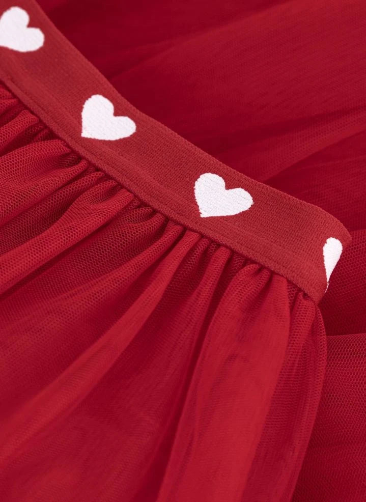 Petit Bateau - Falda de tul roja