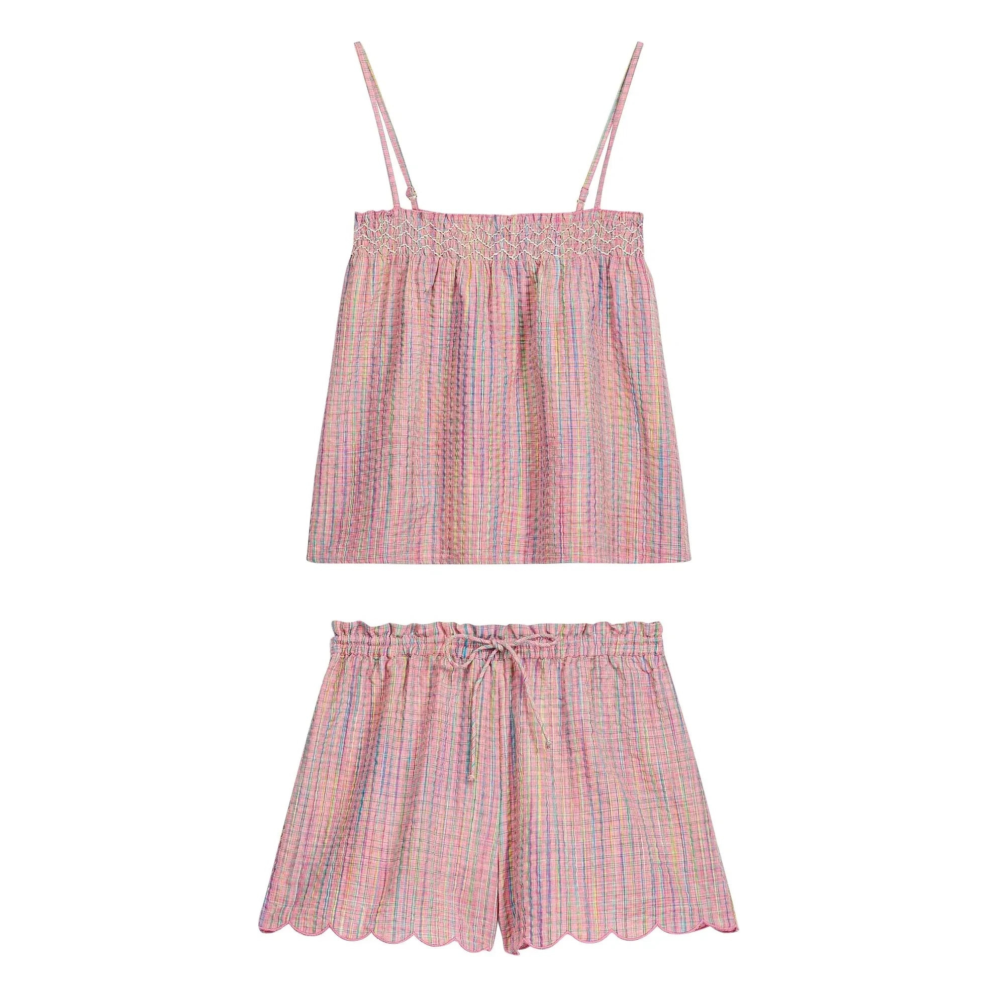 Louise Misha - Pijama Minala de algodón orgánico | Rosa