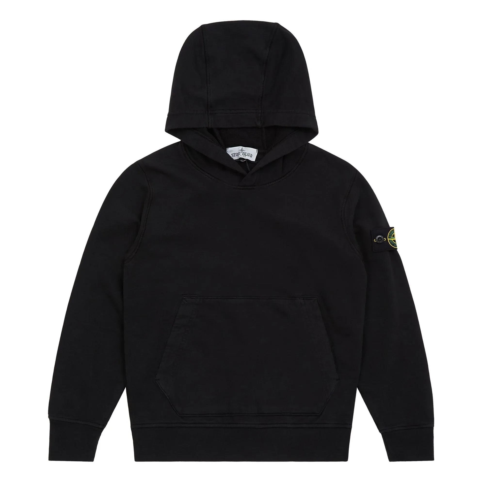 Stone Island - Sudadera con capucha y logo | Negro