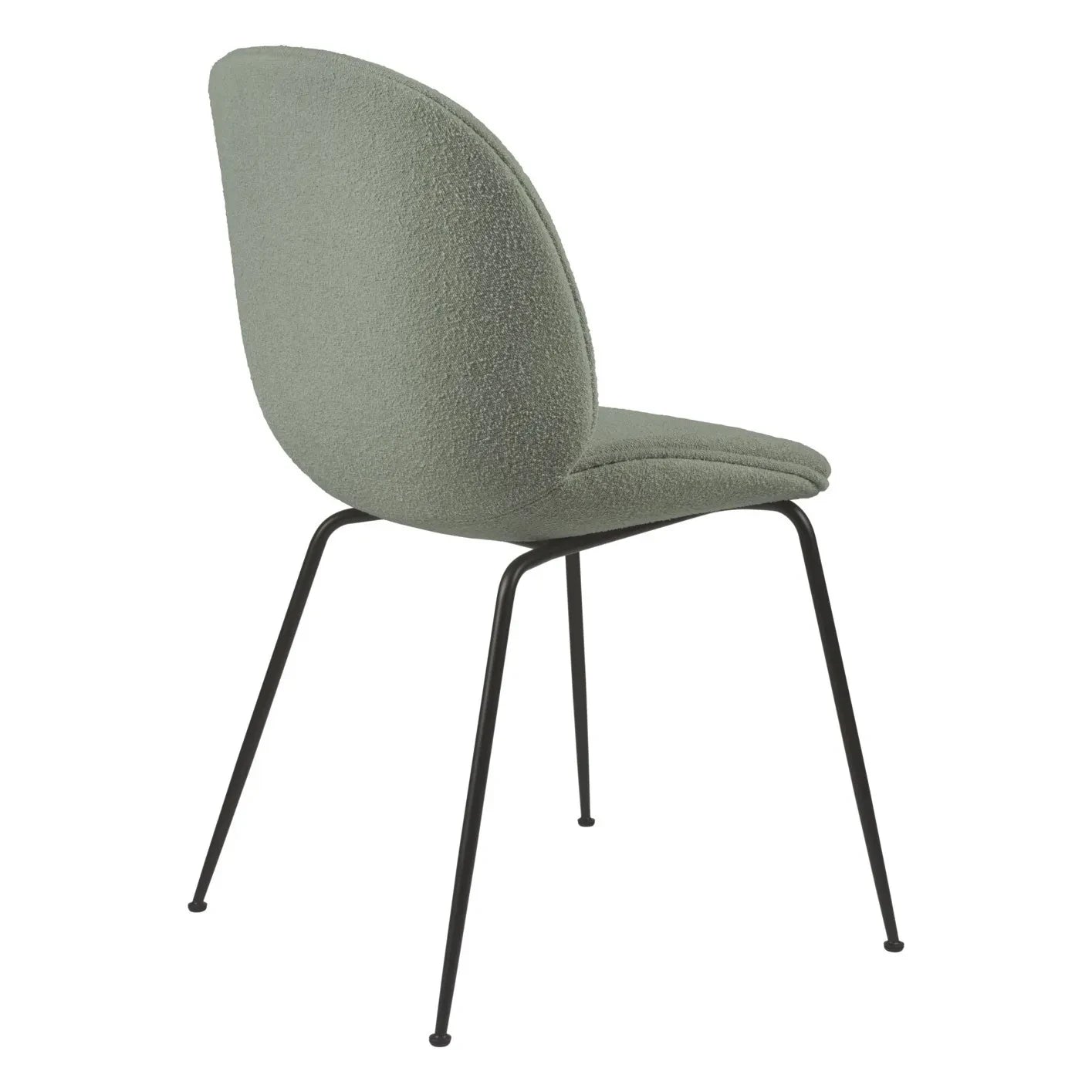 Gubi - Silla Beetle, tapicería Bouclé claro, base negra - GamFratesi | Sage