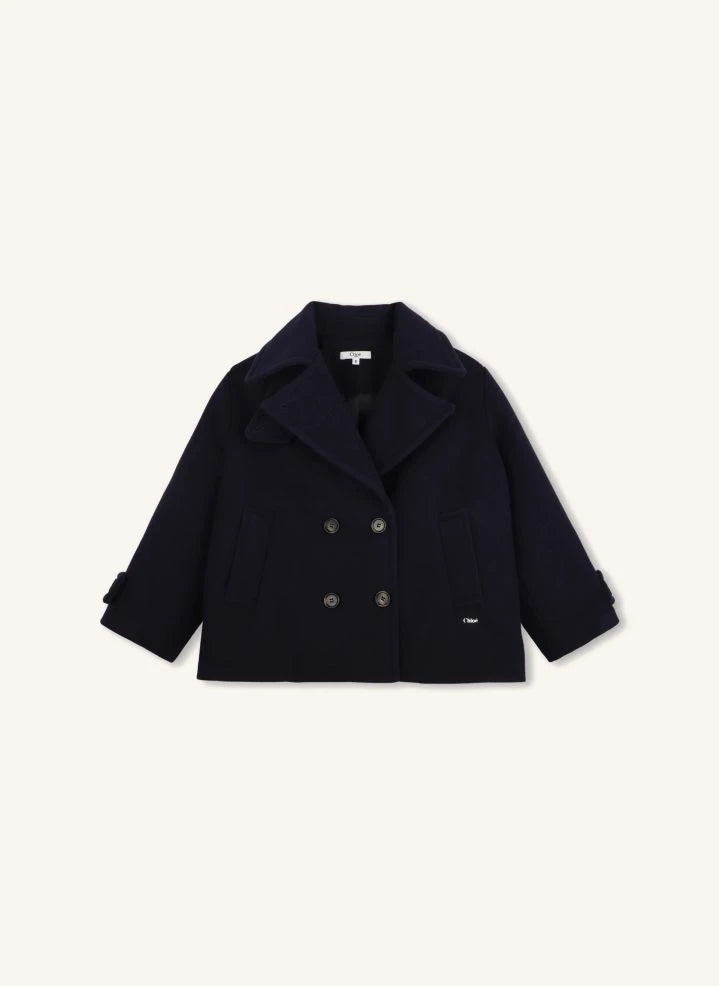 Chloé - Abrigo peacoat de lana | Azul oscuro