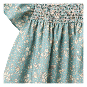 Wheat - Vestido Elva Fleurie de algodón orgánico | Azul claro
