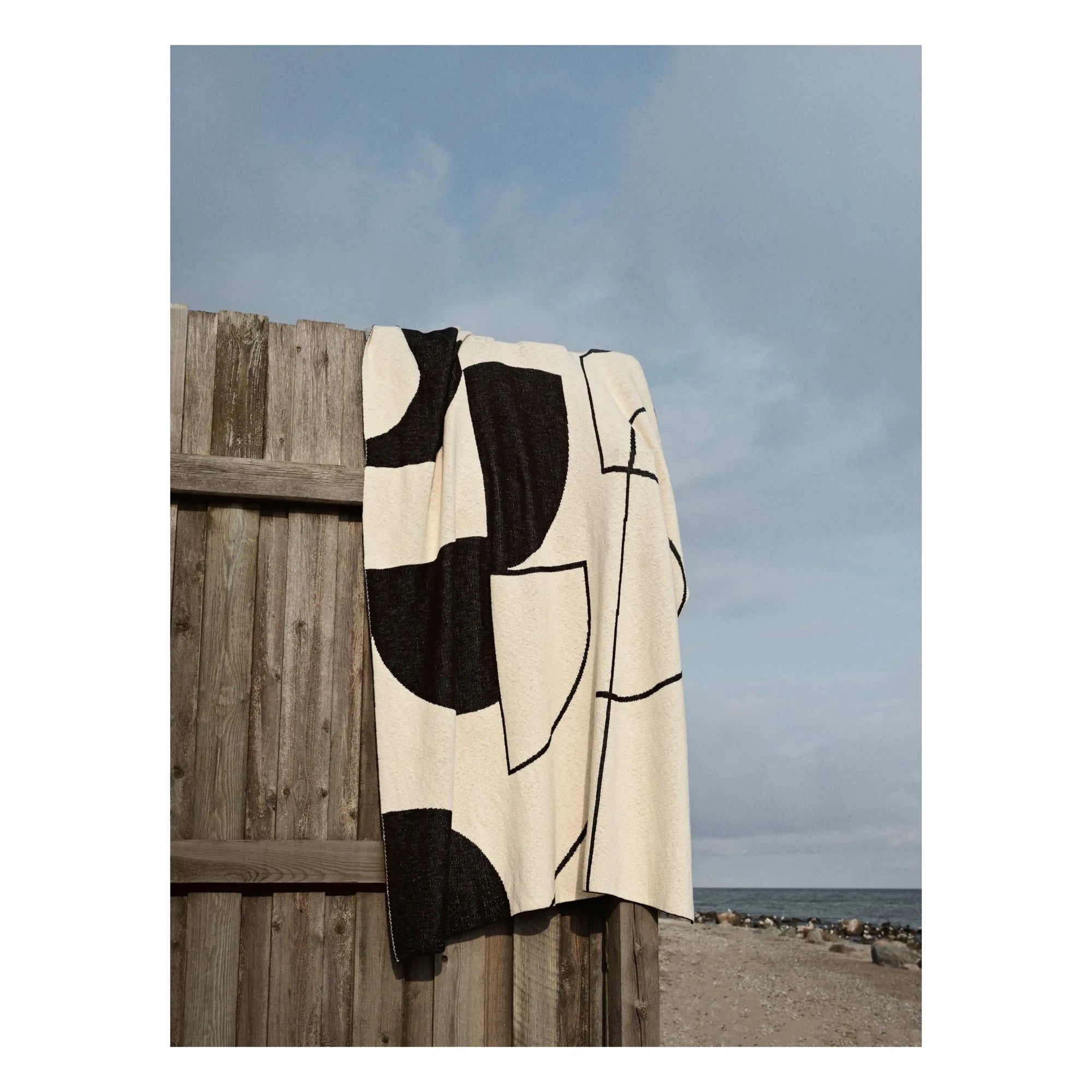Broste Copenhagen - Manta de algodón Maren | Negro