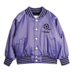 Mini Rodini - Bomber de fútbol de satén Fibras recicladas | Morado