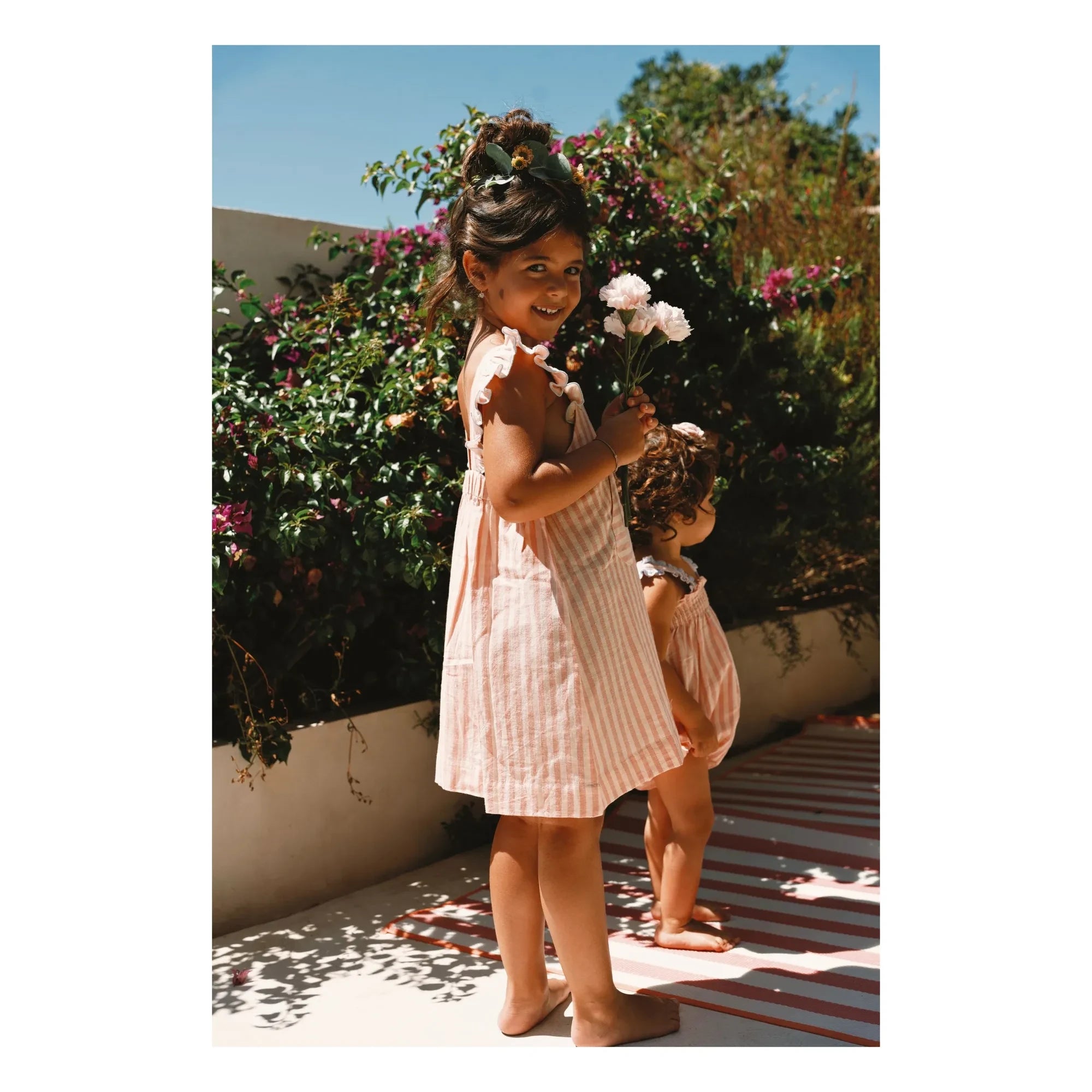 Lilinoa - Vestido Eve de rayas con volantes | Blush