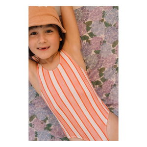 Studio Bohème - Traje de baño de algodón orgánico a rayas Roberta | Rosa