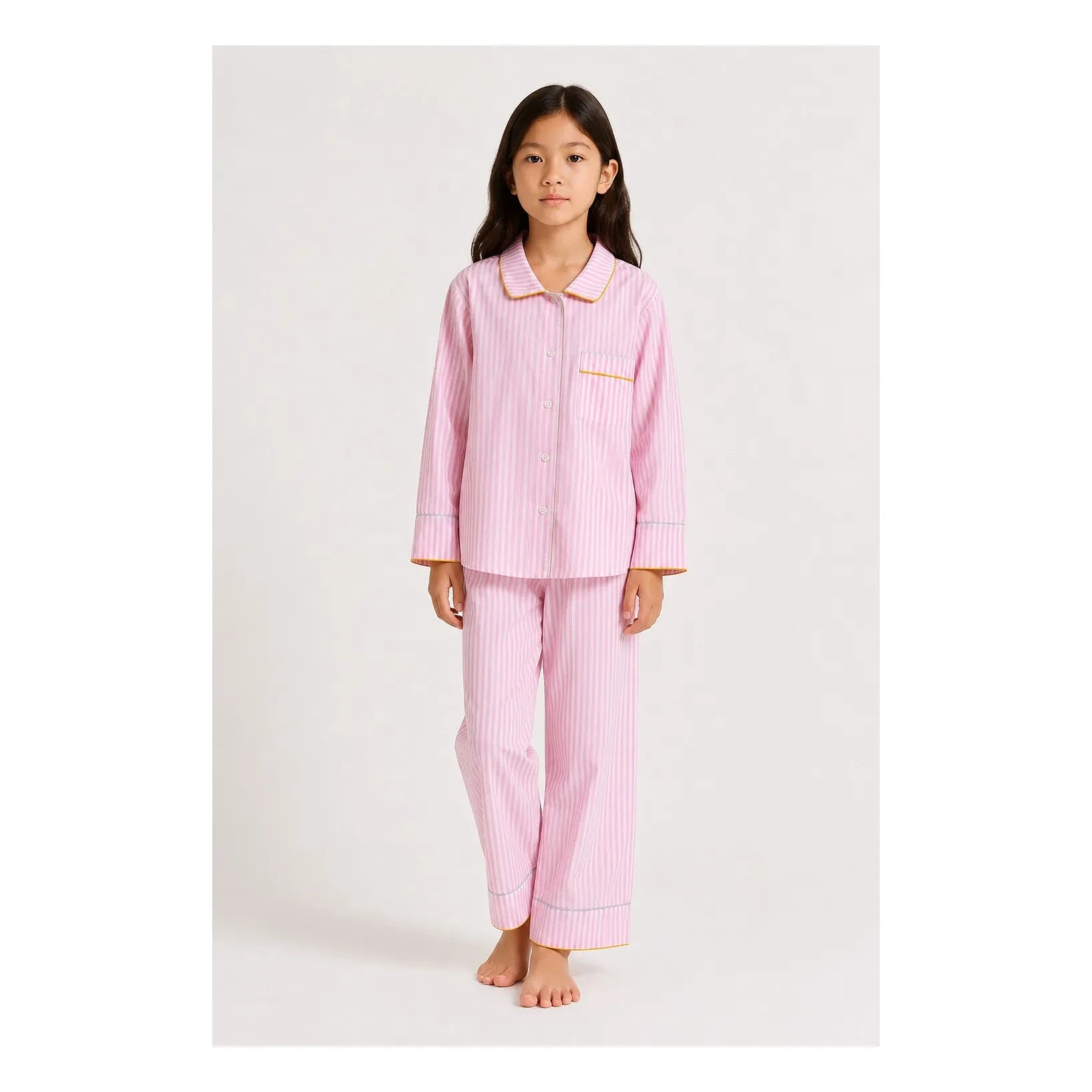 Folkloore - Pijama a rayas - Colección infantil | Rosa
